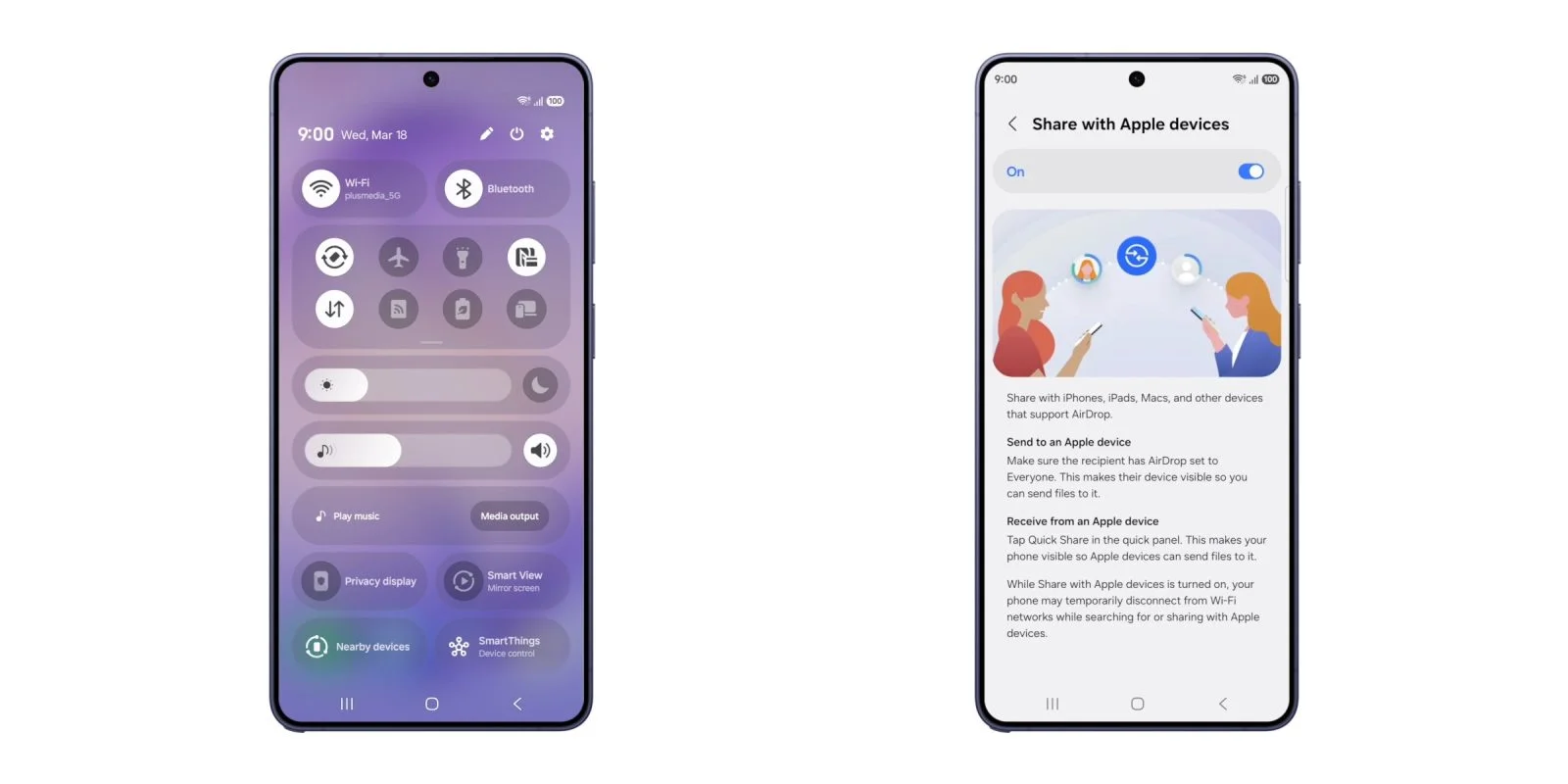 Samsung rolling out AirDrop over Quick Share on Galaxy S26, more devices coming